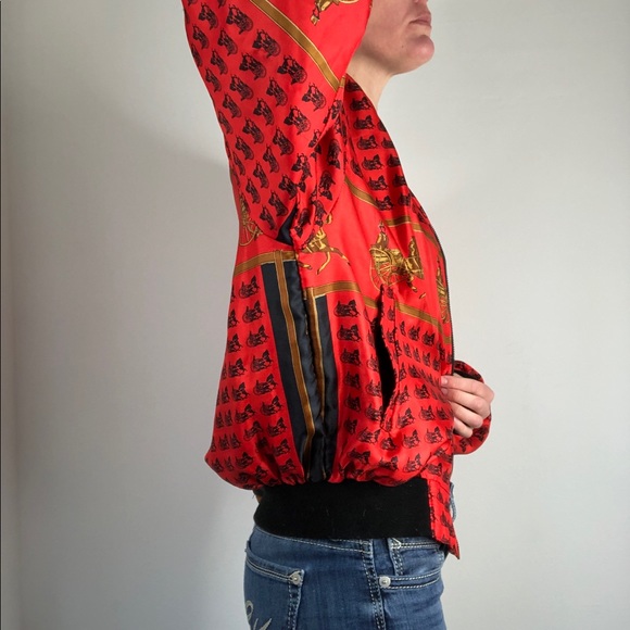 Vintage Mighty Red Satinlike Bomber - Picture 6 of 7